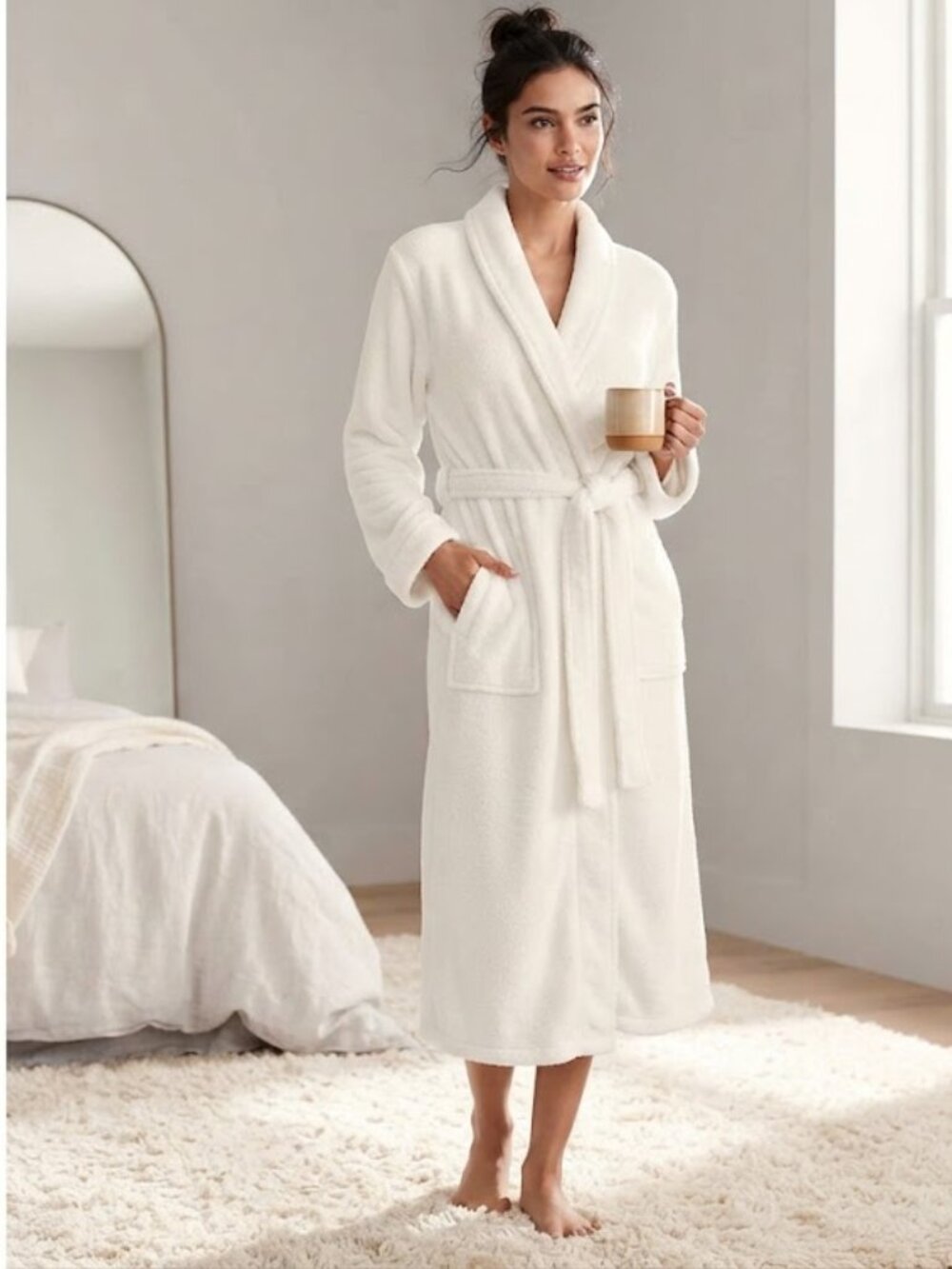 Small Victoria's Secret Ivory Cozy Long Robe